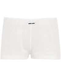 Miu Miu - Ribbed Knit Boxer Shorts - Lyst