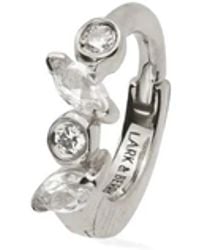 Lark & Berry - 14Kt Small Veto Diamond And Sapphire Hoop Earring - Lyst