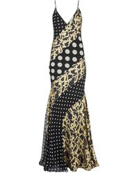 Nina Ricci - Polka Dot-Pattern Marbled Silk Maxi Dress - Lyst