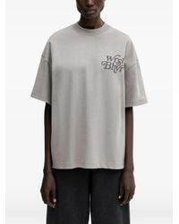 WRSTBHVR - Reen V2 Logo-Print Drop-Shoulder T-Shirt - Lyst