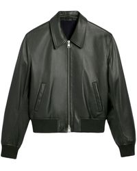 Ami Paris - Zip-up Leather Jacket - Lyst