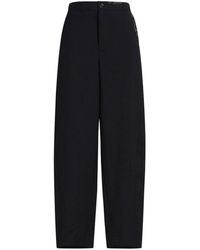 Marni - Logo-embroidered Straight-leg Trousers - Lyst