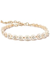 Fernando Jorge - 18kt Yellow Gold Surrounding Mother-of-pearl And Diamond Bracelet - Lyst