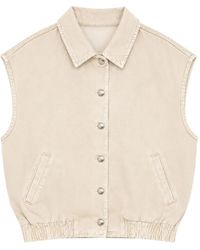 ICON DENIM - Ines Elasticated-Hem Denim Jacket - Lyst