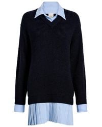 Cinq À Sept - V-Neck Pleated-Skirt Dress - Lyst