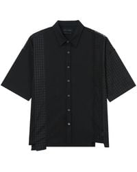FIVE CM - Check-Panel Short-Sleeve Shirt - Lyst