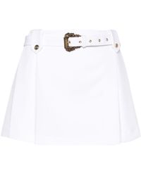 Versace - Pleat-detail Crepe Mini Skirt - Lyst