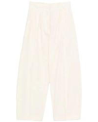 Mark Kenly Domino Tan - Pleated Palazzo Pants - Lyst