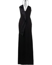 Genny - Langes Kleid mit V-Ausschnitt - Lyst