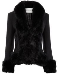 Nina Ricci - Faux-Fur-Trim Rear-Bow Jacket - Lyst