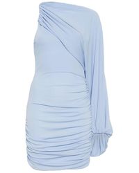 ANDAMANE - One-Shoulder Ruched Mini Dress - Lyst