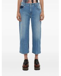 Stella McCartney - Cropped Wide-Leg Jeans - Lyst