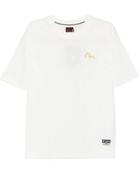 Evisu - T-Shirt Mit Logo-Stickerei - Lyst