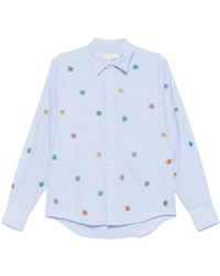 Mira Mikati - Floral-Embroidered Shirt - Lyst