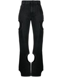 Off-White c/o Virgil Abloh - Jeans dritti con dettaglio cut-out - Lyst