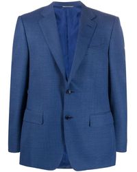 Canali - Square-knitted Single-breasted Blazer - Lyst