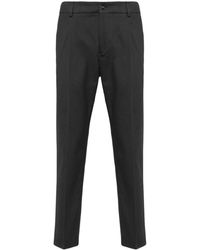 Dell'Oglio - Tapered Tailored Cotton Trousers - Lyst