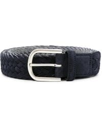 Canali - Ceinture En Cuir Tressé - Lyst
