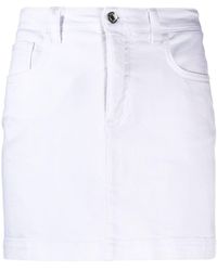 Dolce & Gabbana Minigonna denim con ricamo - Bianco