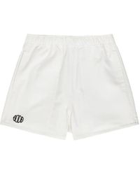 Bode - Logo-Embroidered Elasticated-Waist Shorts - Lyst