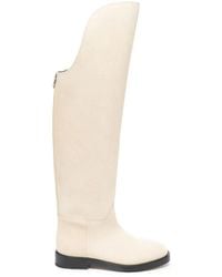 DURAZZI MILANO - Suede Riding Boots - Lyst