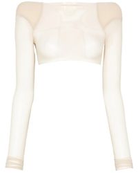 Rick Owens - Sheer T-Shirt With Structured Shoulders - Lyst