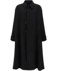 Yohji Yamamoto - Trenchcoat Aus Leichter Wolle - Lyst
