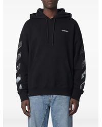 Off-White c/o Virgil Abloh - Logo-Print Long-Sleeve Hoodie - Lyst