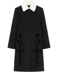 Valentino Garavani - Embroidered Compact Drap Coat - Lyst