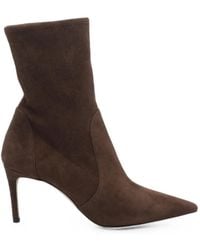 Stuart Weitzman - Stuart Power Bootie 75 Pointed-Toe Ankle Boots - Lyst