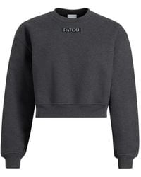 Patou - Fleecepullover mit Logo-Applikation - Lyst