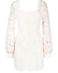 Elie Saab - フローラル レース ミニドレス - Lyst