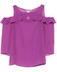 Pennyblack - Ruffled Cold-Shoulder Blouse - Lyst