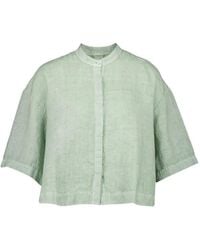 120% Lino - Camisa de manga corta con botones - Lyst