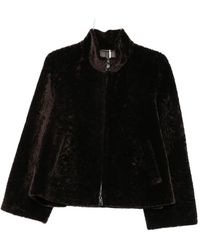 Manzoni 24 - Zip-Up Shearling Jacket - Lyst
