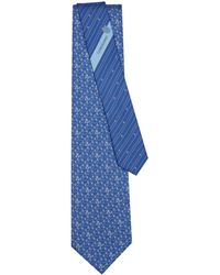 Ferragamo - Tag-print Silk Tie - Lyst