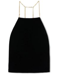 Palm Angels - Chain-Embellished Velvet Top - Lyst