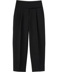 Jil Sander - Belted Wool Cropped Trousers - Lyst