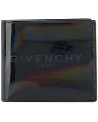 Givenchy Tarjetero tornasolado con logo - Negro