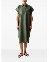 Benetton - Short-Sleeved Midi Shirt Dress - Lyst