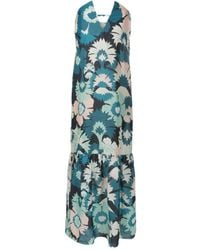 Adriana Degreas - Schulterfreies Kleid mit Blumen-Print - Lyst
