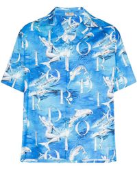 Dior Hemd mit Delfin-Print - Blau