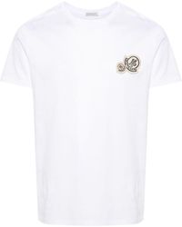 Moncler - Logo-applique Cotton T-shirt - Men's - Cotton - Lyst