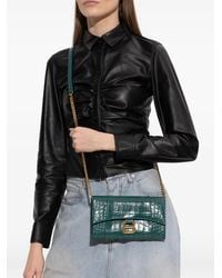 Balenciaga - Croc-Embossed Chain Cross Body Bag - Lyst
