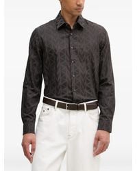 Michael Kors - Monogram-Print Long-Sleeve Shirt - Lyst