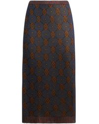 Etro - Pattern Knit Midi Skirt - Lyst