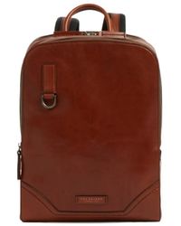 The Bridge - Matteo Leather Double-Zip Backpack - Lyst