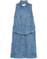 Isabel Marant - Marant Étoile - Ines Denim Mini Dress - Women's - Cotton - Lyst