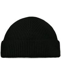 Ami Paris - Leather-Label Wool Beanie - Lyst