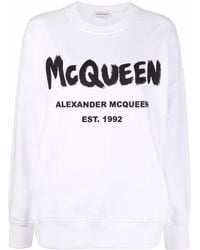 McQueen - Sweatshirt Mit Rundhalsausschnitt - Lyst